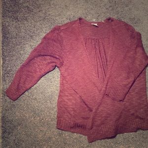 Purple cardigan